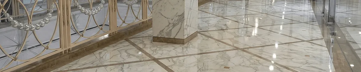 Beautiful marble floor professionally installed in Detroit, MI